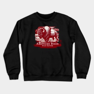 American Bison - WILD NATURE - BISON -15 Crewneck Sweatshirt